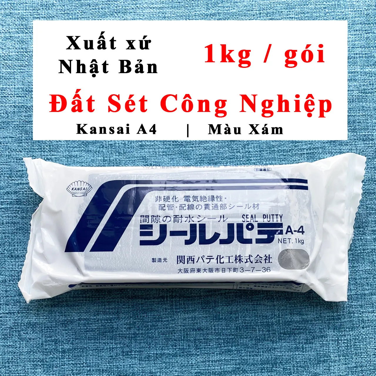 mua đất sét công nghiệp cách điện keo chít mạch bịt kín lở hở tủ bảng điện chống chuột bọ kiến côn trùng thi công hệ thống điện năng lượng mặt trời solar hãng thương nhãn hiệu maker seal putty Kansai A4 A-01 Nhật Bản