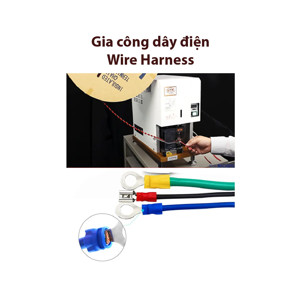 gia công dây điện; gia công wire harness; gia công cắt dây điện; gia công cắt cáp điện; dịch vụ gia công dây điện; dịch vụ gia công wire harnesses; gia công dây điện theo yêu cầu; gia công wire harness theo yêu cầu;