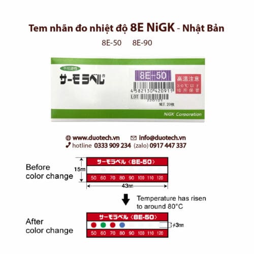 8e nigk thẻ báo miếng giấy dán nhãn tem đo cảnh báo giám sát nhiệt độ cao nigk 8e 8e-50 8e-90; miếng dán hiển thị thẻ báo tem nhãn cảnh báo giám sát nhiệt độ cao 3e 4e 5e 8e nigk temperature lndicator thermo label; miếng dán hiển thị nhiệt độ nigk; thẻ báo nhiệt độ nigk; tem nhãn cảnh báo nhiệt độ cao nigk; tem nhiệt chính hãng thương nhãn hiệu nigk xuất xứ nhật bản; nigk temperature lndicator thermo label; tem giám sát nhiệt có hồi nhiệt; reversible temperature label; nhãn tem giám sát nhiệt không hồi nhiệt; irreversible temperature label