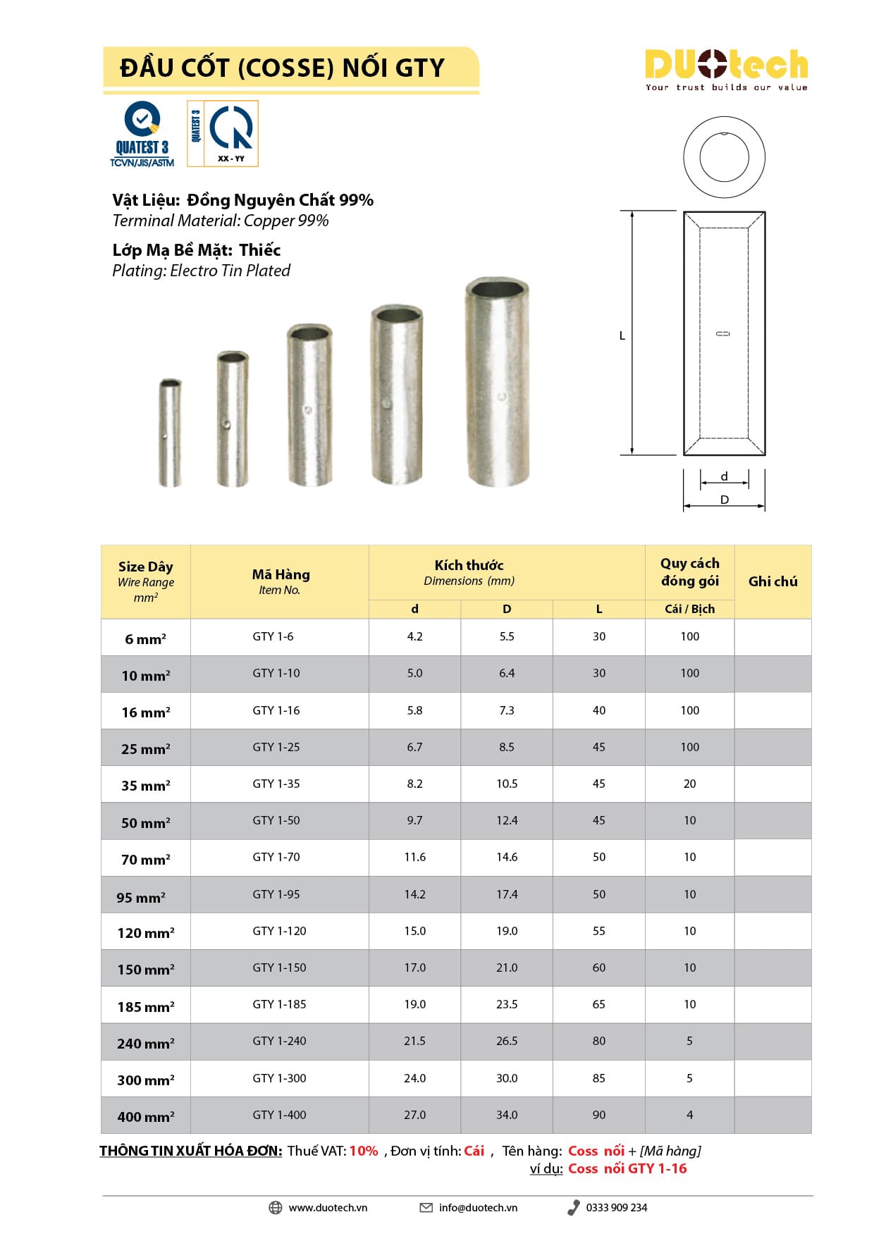 duotech catalogue sản phẩm gty1