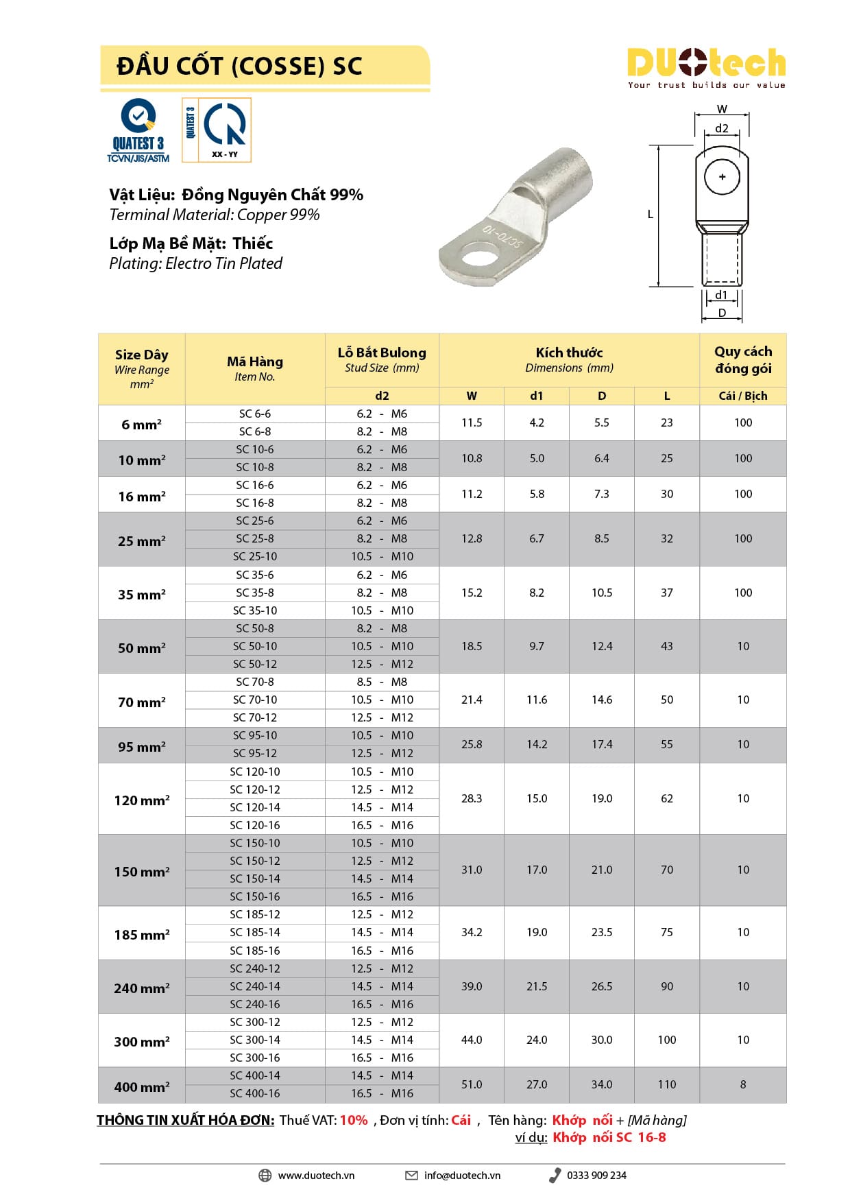 duotech catalogue sản phẩm sc