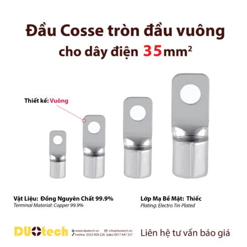 đầu cosse sqnbs22-6 sqnbs22-8 sqnbs38-6 sqnbs38-8, cốt cos tròn đầu vuông thường gọi cb 22-6 cb 22-8 cb 38-6 cb 38-8