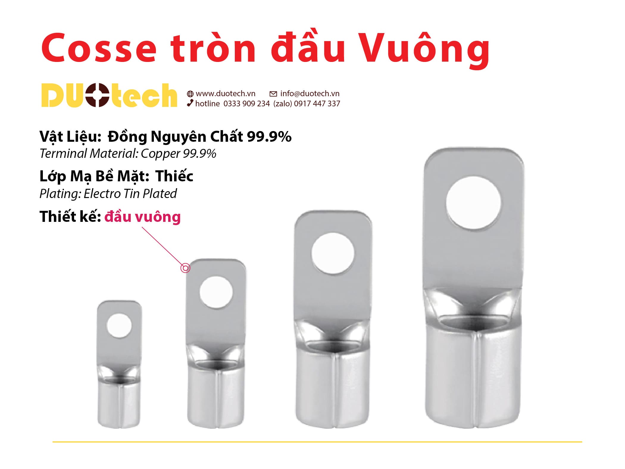 đầu cosse tròn đầu vuông sqnbs kst, cb nichifu